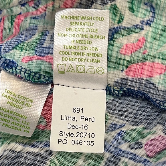 Lilly Pulitzer Multicolor Floral Short Sleeve Tee Size xs - Picture 7 of 7